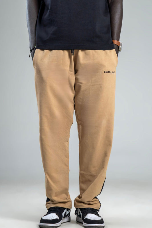 Echolope Men's Beige Joggers – Comfortable Cotton Jogger Pants for Gym & Casual Wear - Echolope