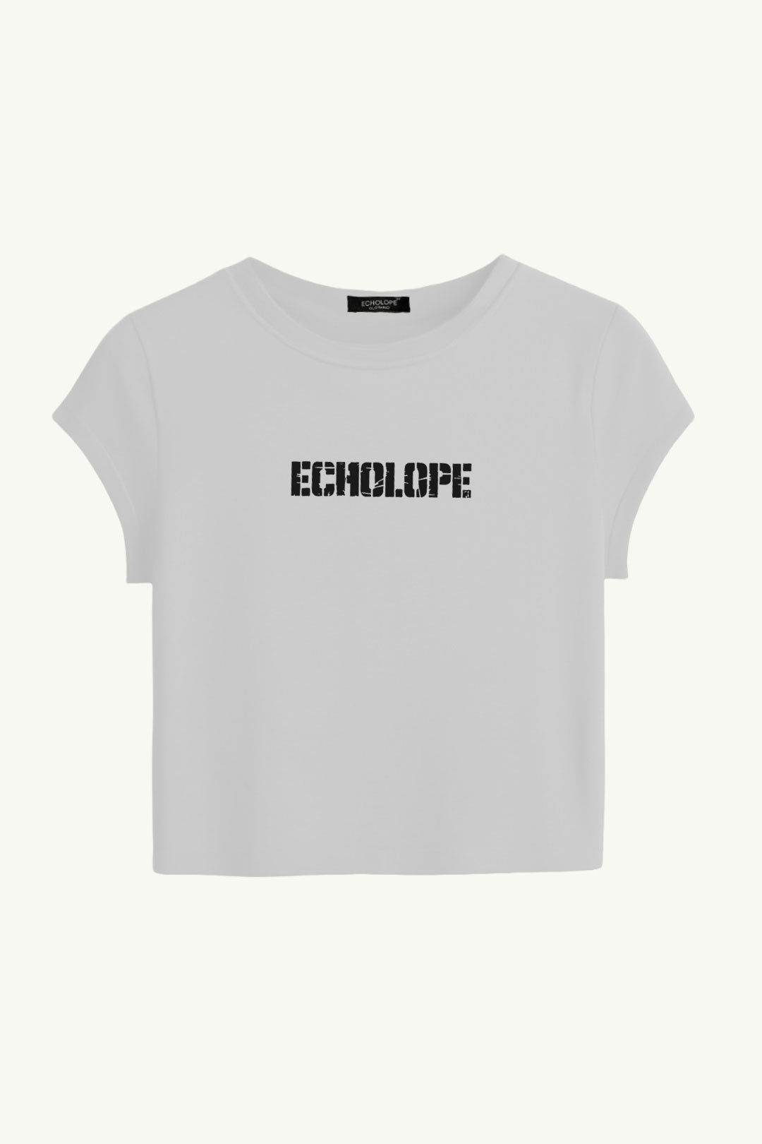 Echolope Women’s White Slim Fit Crop Top - Echolope