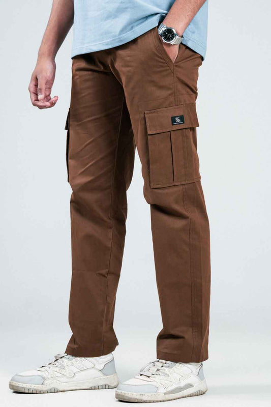 Men's Brown Cargo Pants | Brown Cotton Cargo Pants | Stylish & Durable Cargos - Echolope