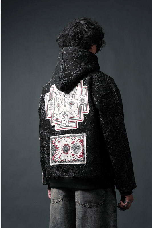 Oversize Dark Celestial Oversized Hoodie - Echolope