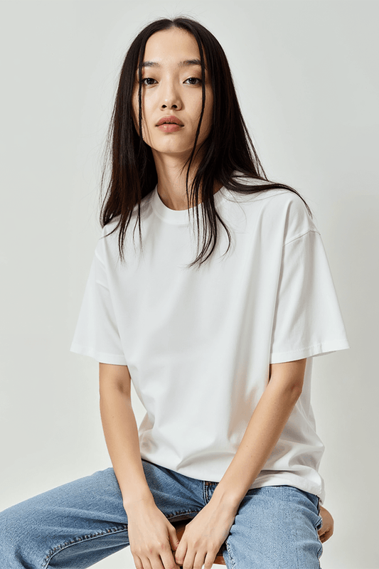 Oversized White Oversize T Shirt for Women - Echolope