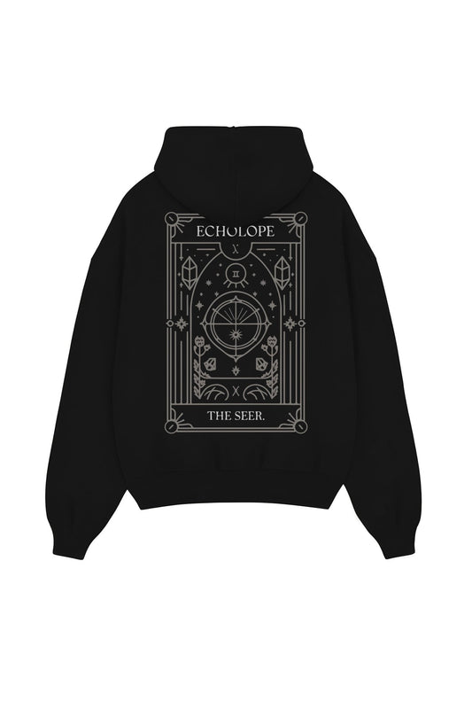 Premium Oversize Printed Hoodie Black For Men - Echolope