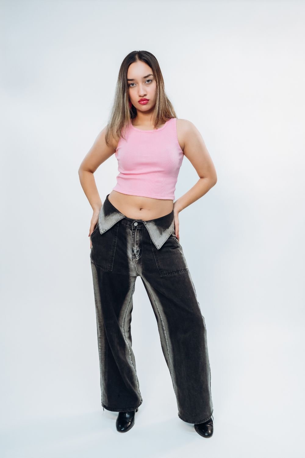 Sleeveless Ribbed Crop Top in Pink - Echolope