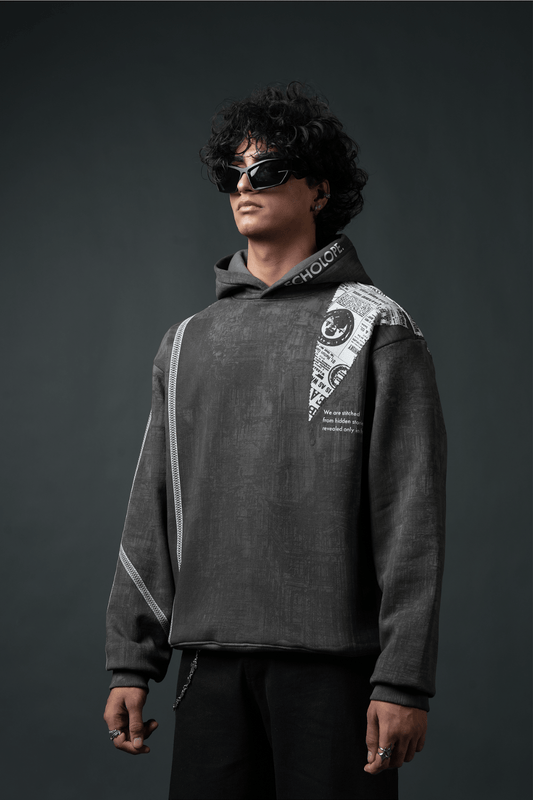 Static Oversized Printed Hoodie - Echolope