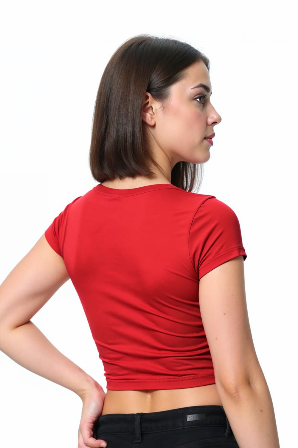 Trendy Solid Red Crop Top for Women | Baby Tees - Echolope