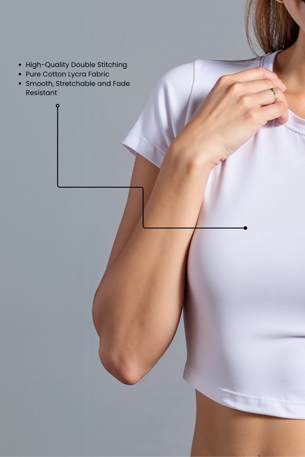 Trendy Solid White Crop Top for Women | Baby Tees - Echolope