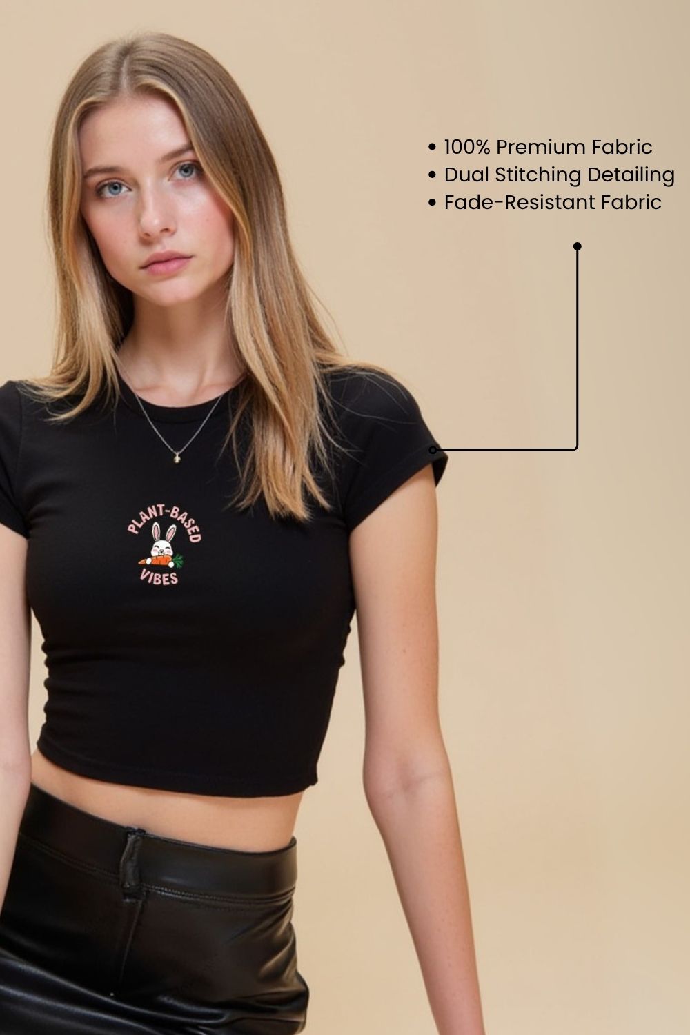 Women’s Black Cute Baby Tees - Echolope