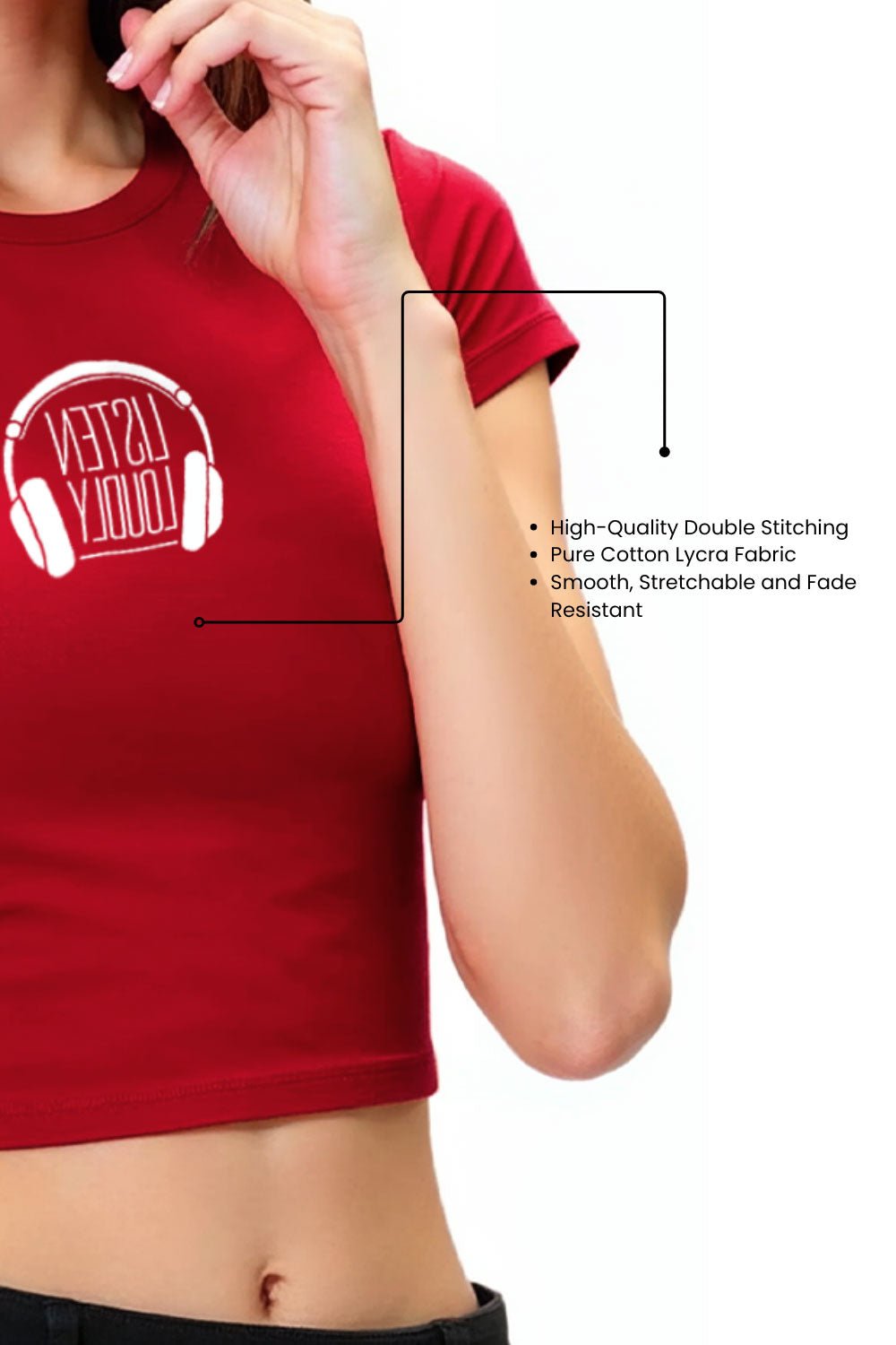 Women’s Red Baby Tees - Echolope