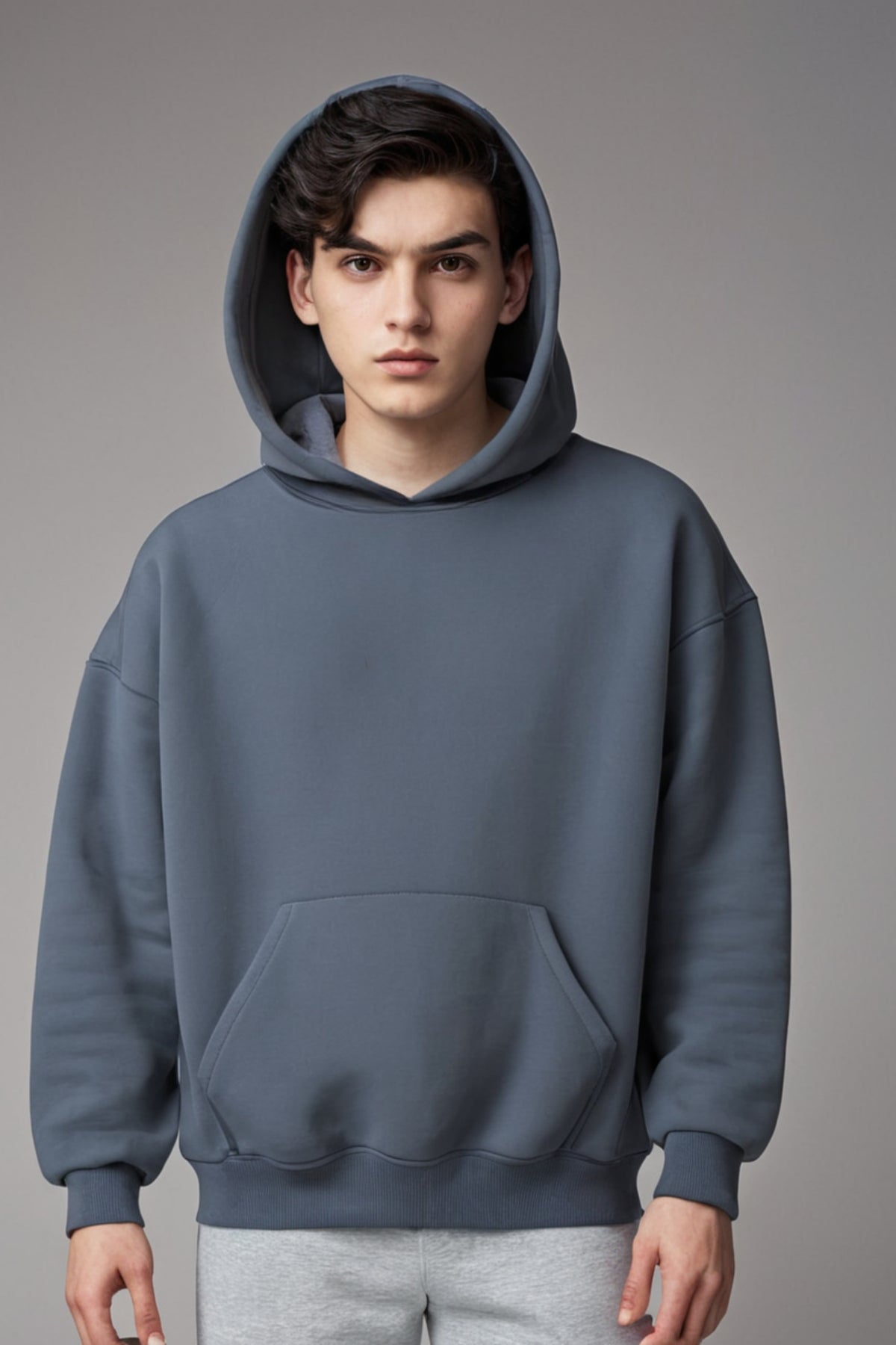 Mens dark grey hoodie on sale