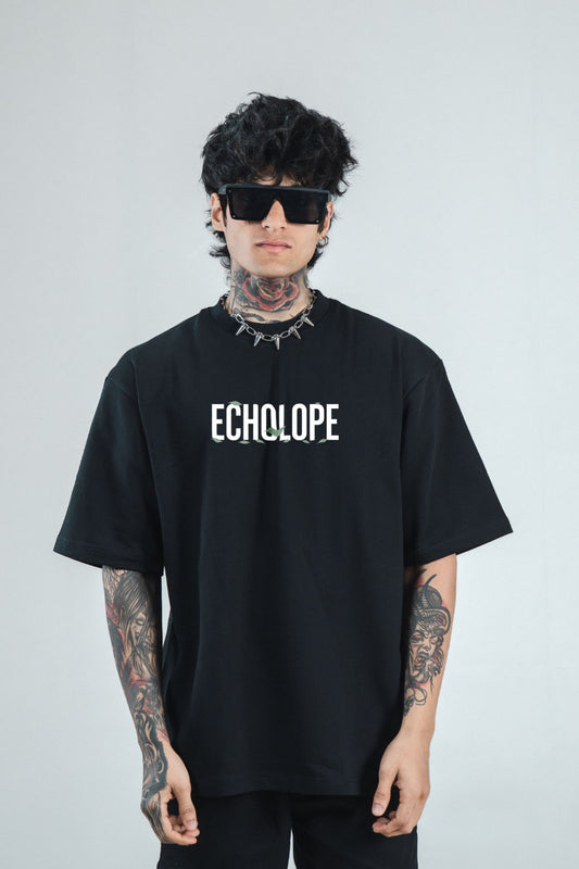 Don’t Panic" Oversized Graphic T-Shirt – Black Edition
