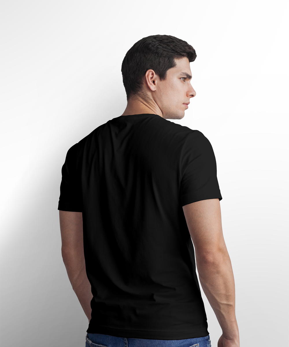 Men's Black Roundneck T-Shirt With premium Design