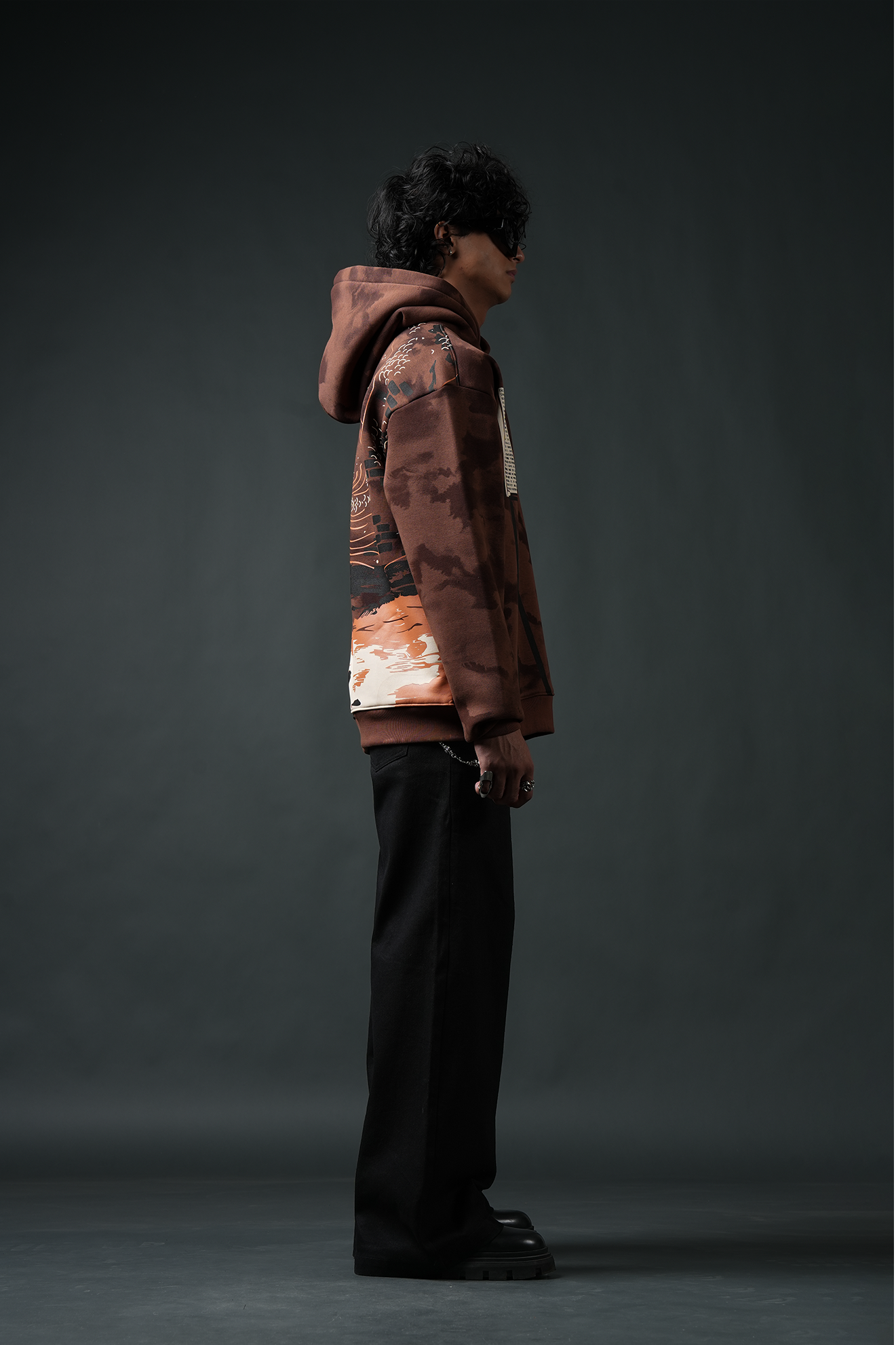 Before World Oversized Printed Hoodie