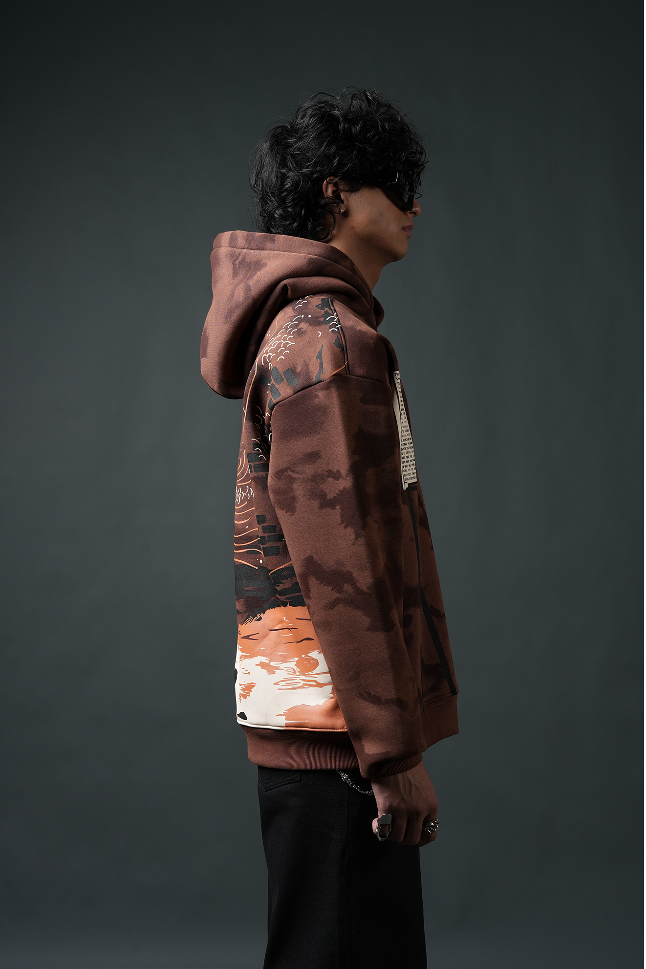 Before World Oversized Printed Hoodie