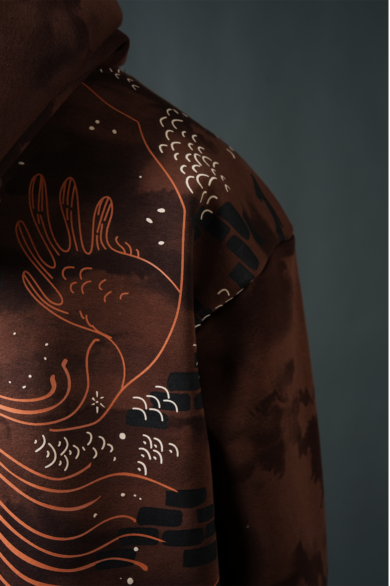 Before World Oversized Printed Hoodie