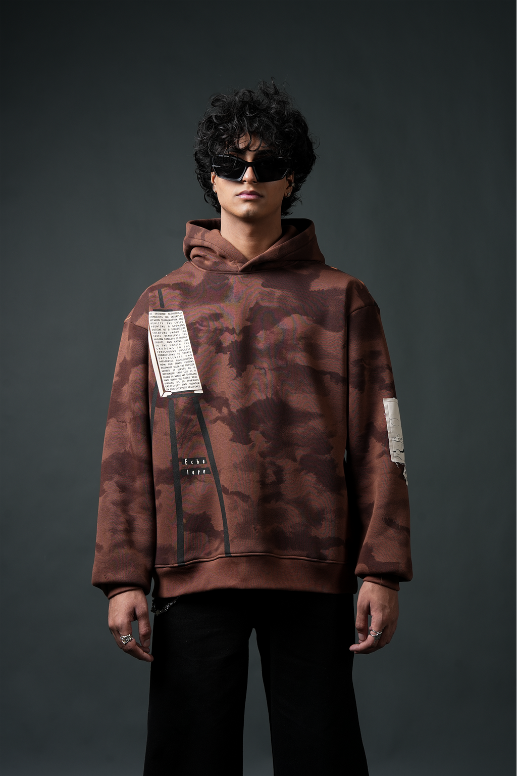 Before World Oversized Printed Hoodie