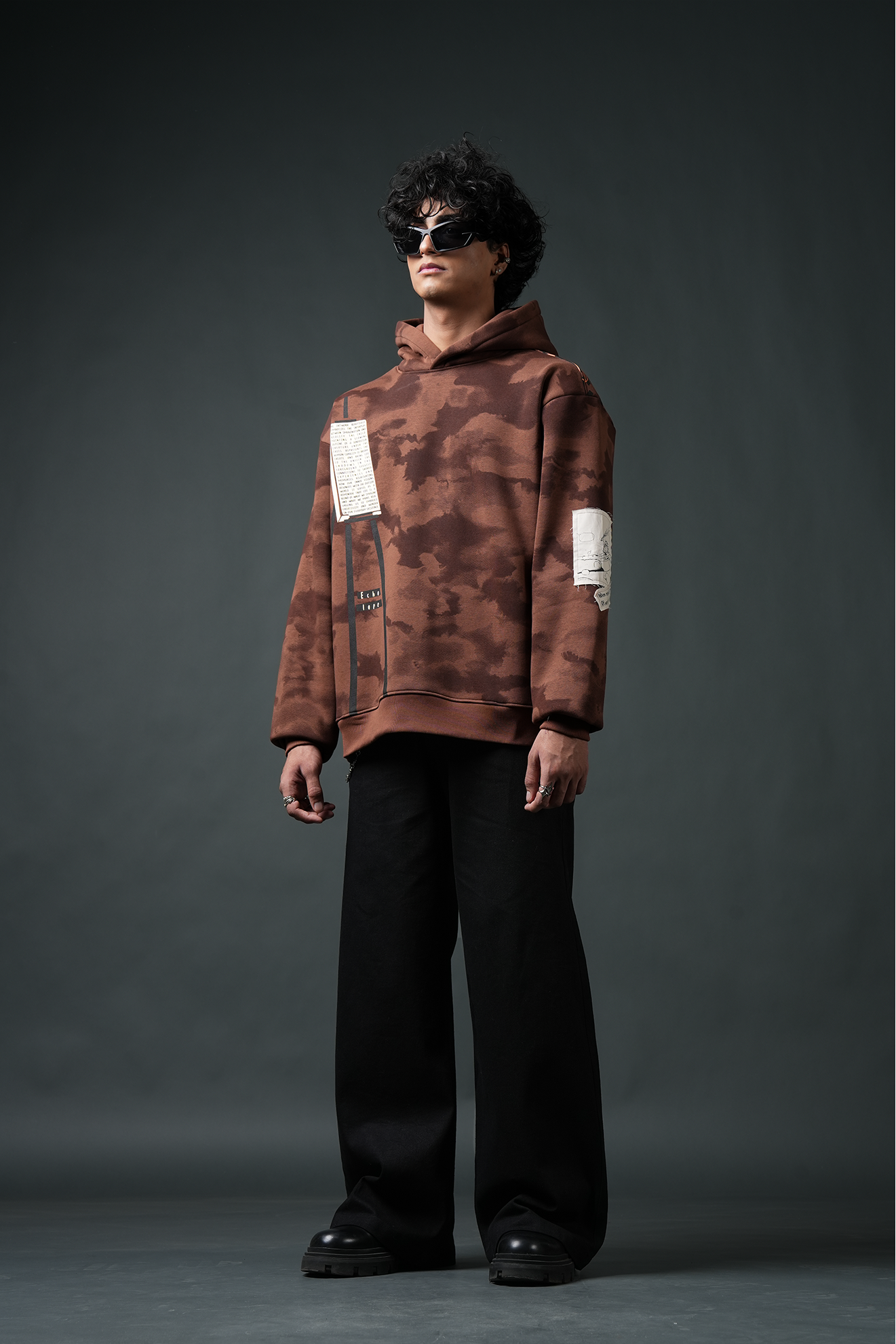Before World Oversized Printed Hoodie