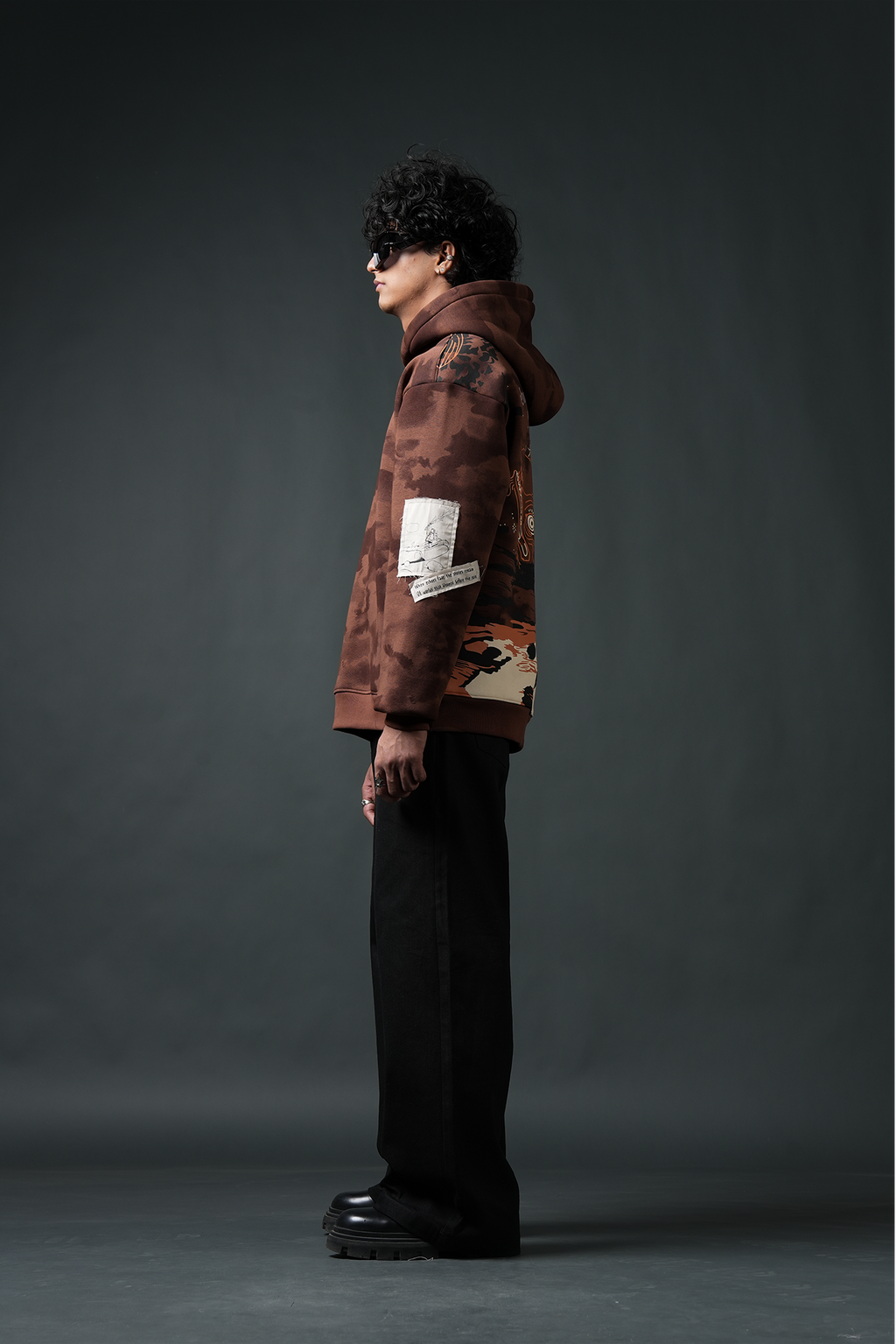 Before World Oversized Printed Hoodie