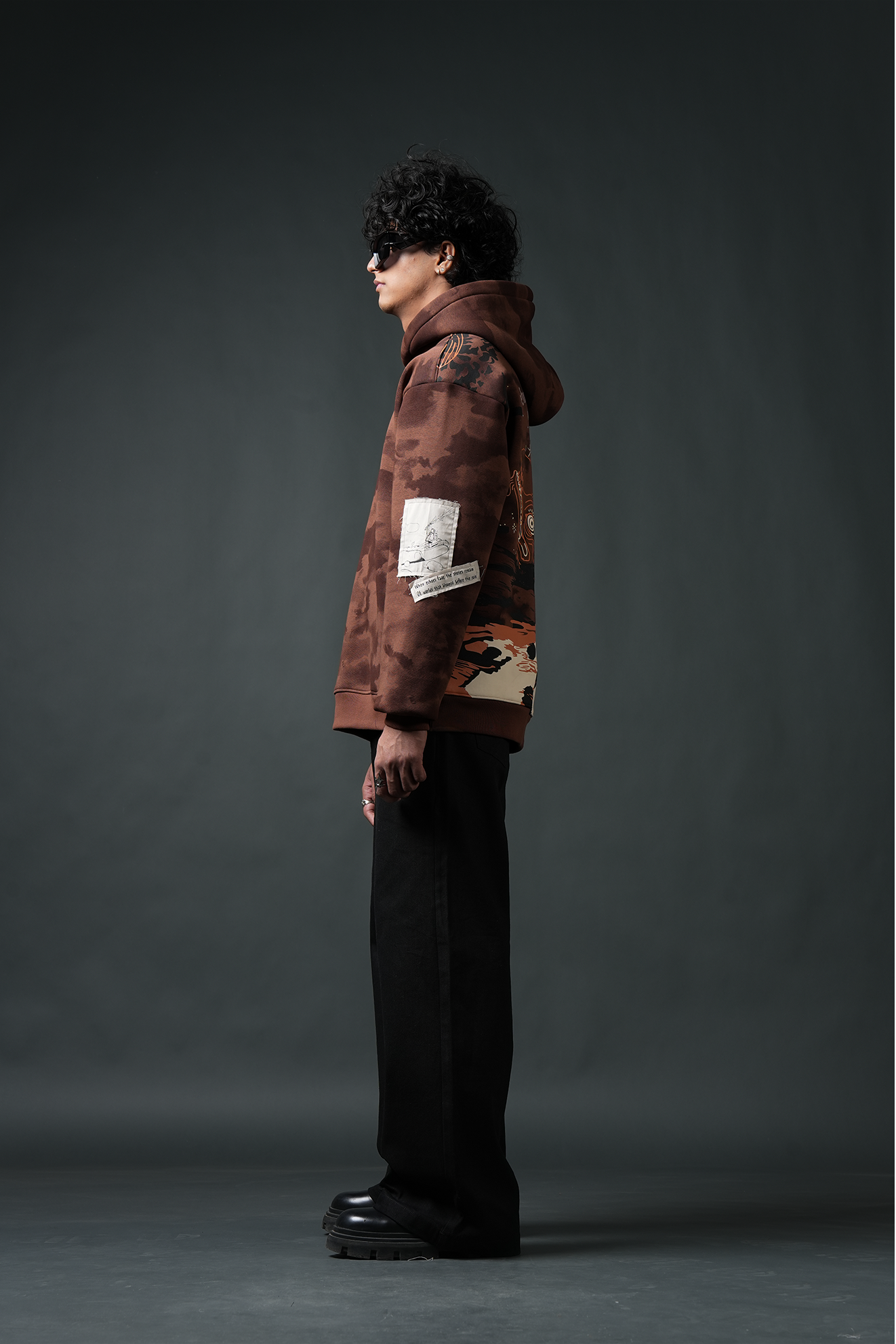 Before World Oversized Printed Hoodie