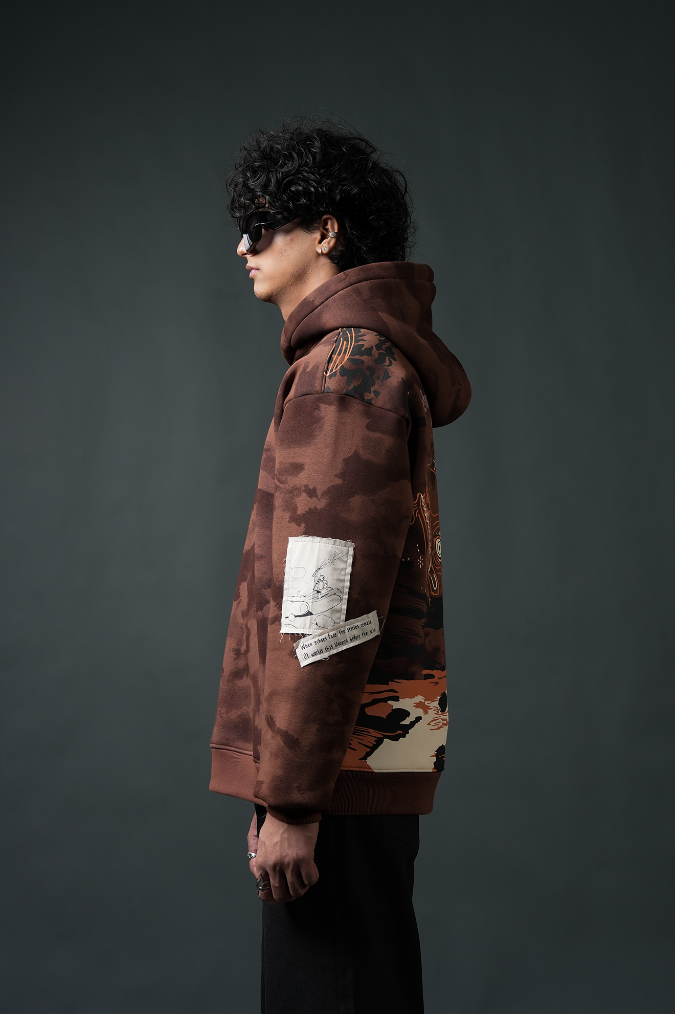 Before World Oversized Printed Hoodie