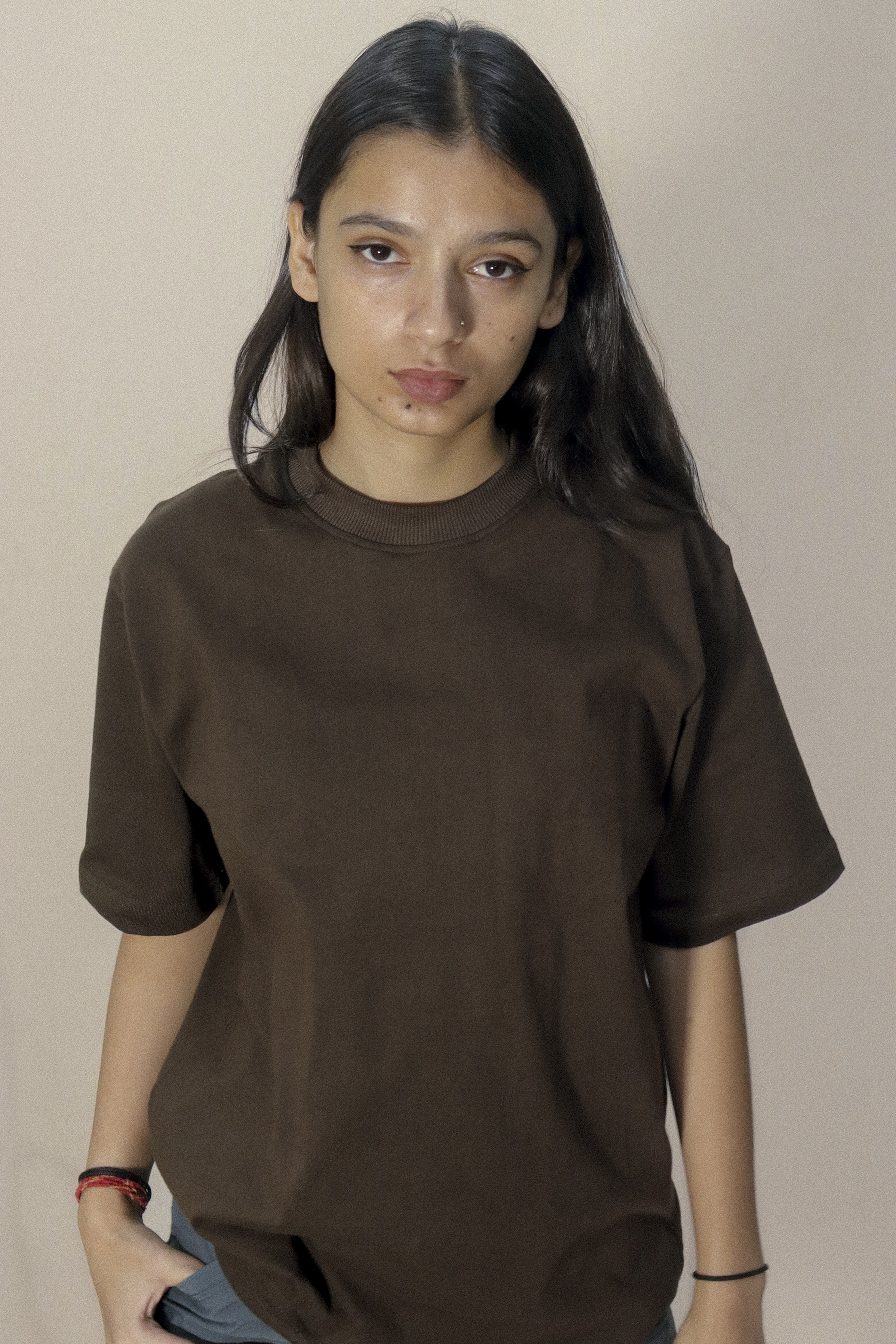 Brown t-shirt for women online in india