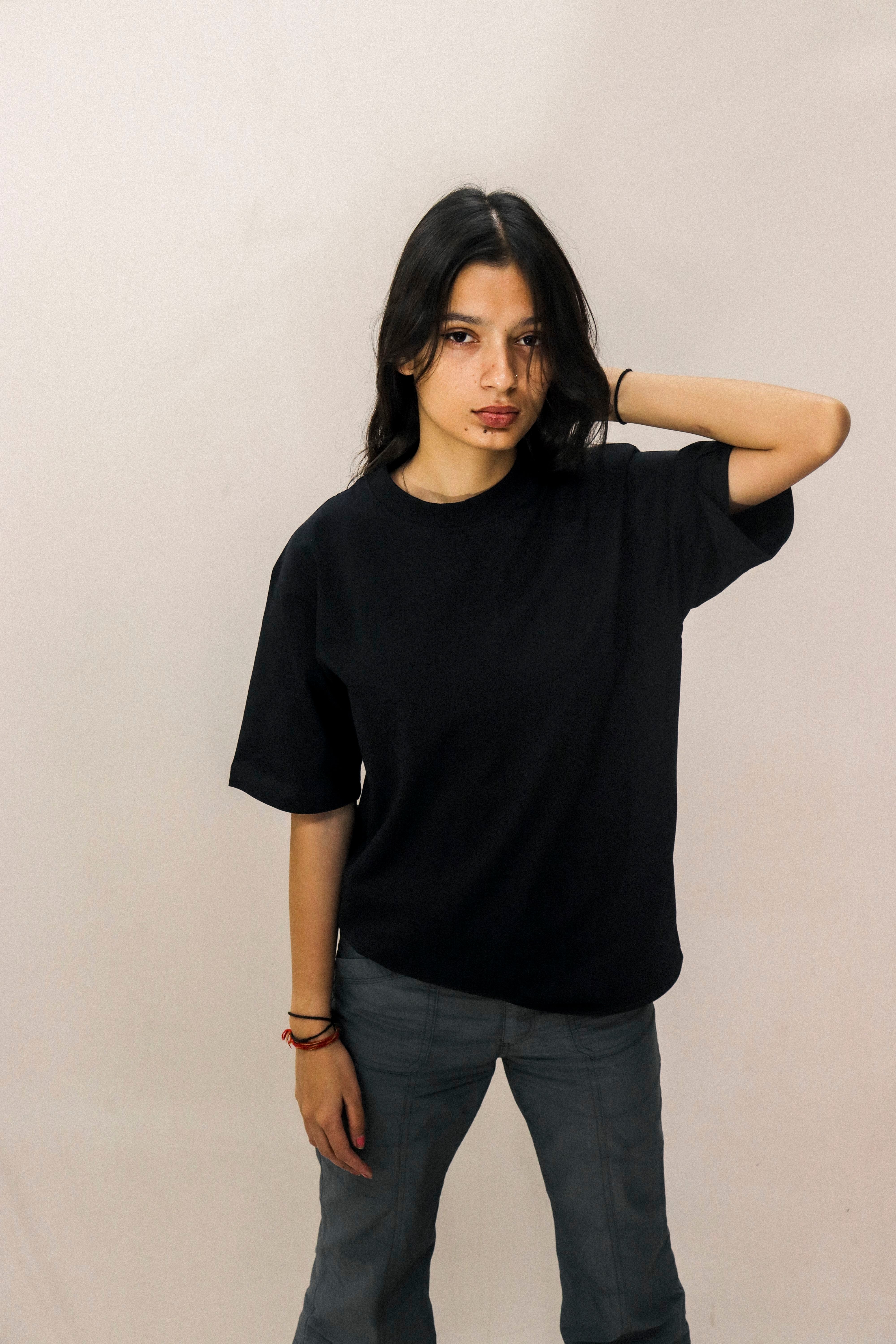 Premium Oversized T-Shirt for girl | black elite tshirt for women