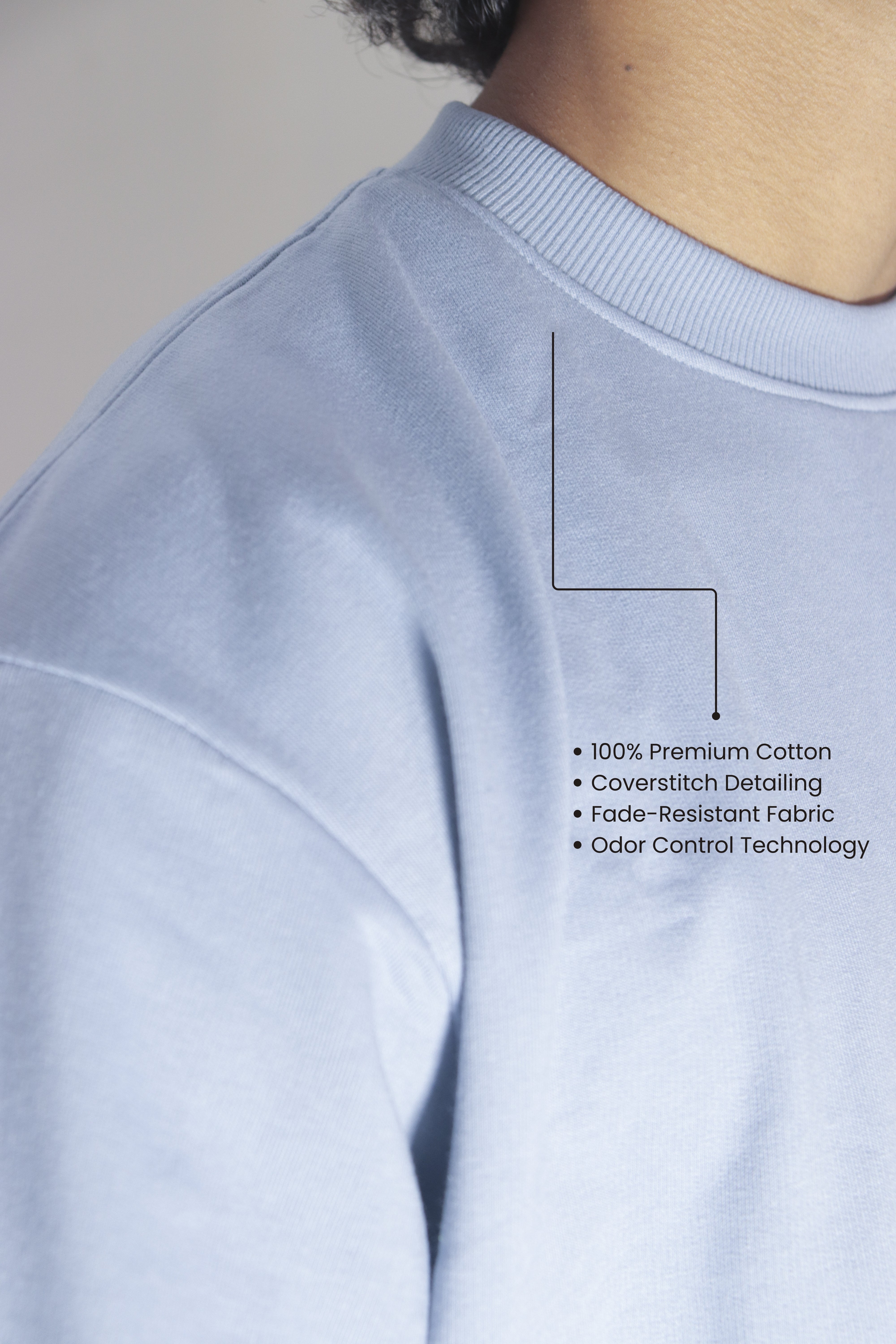 graphic design men's crew neck design with half sleeves-light blue 