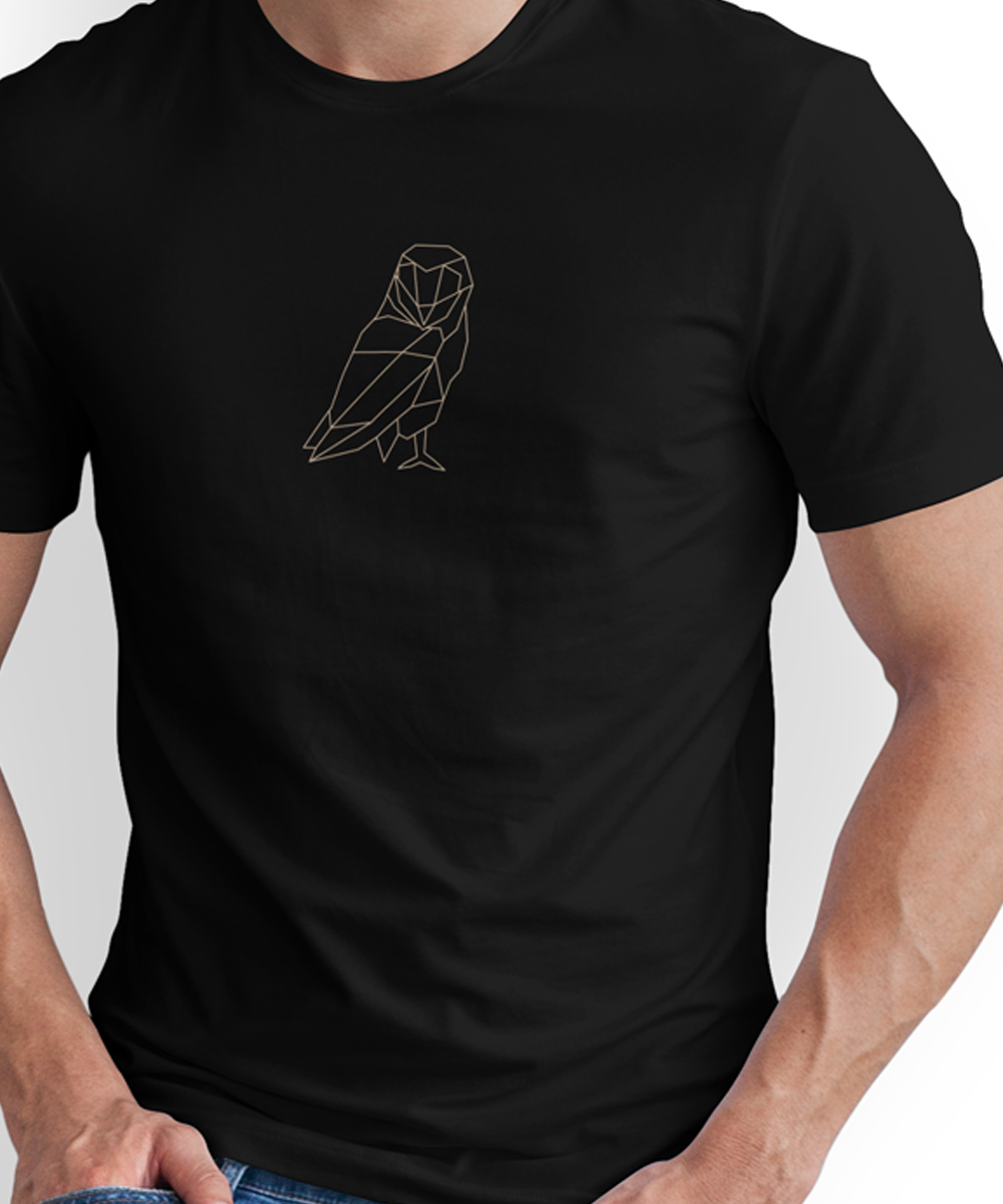 Men's Black Roundneck T-Shirt With premium Design