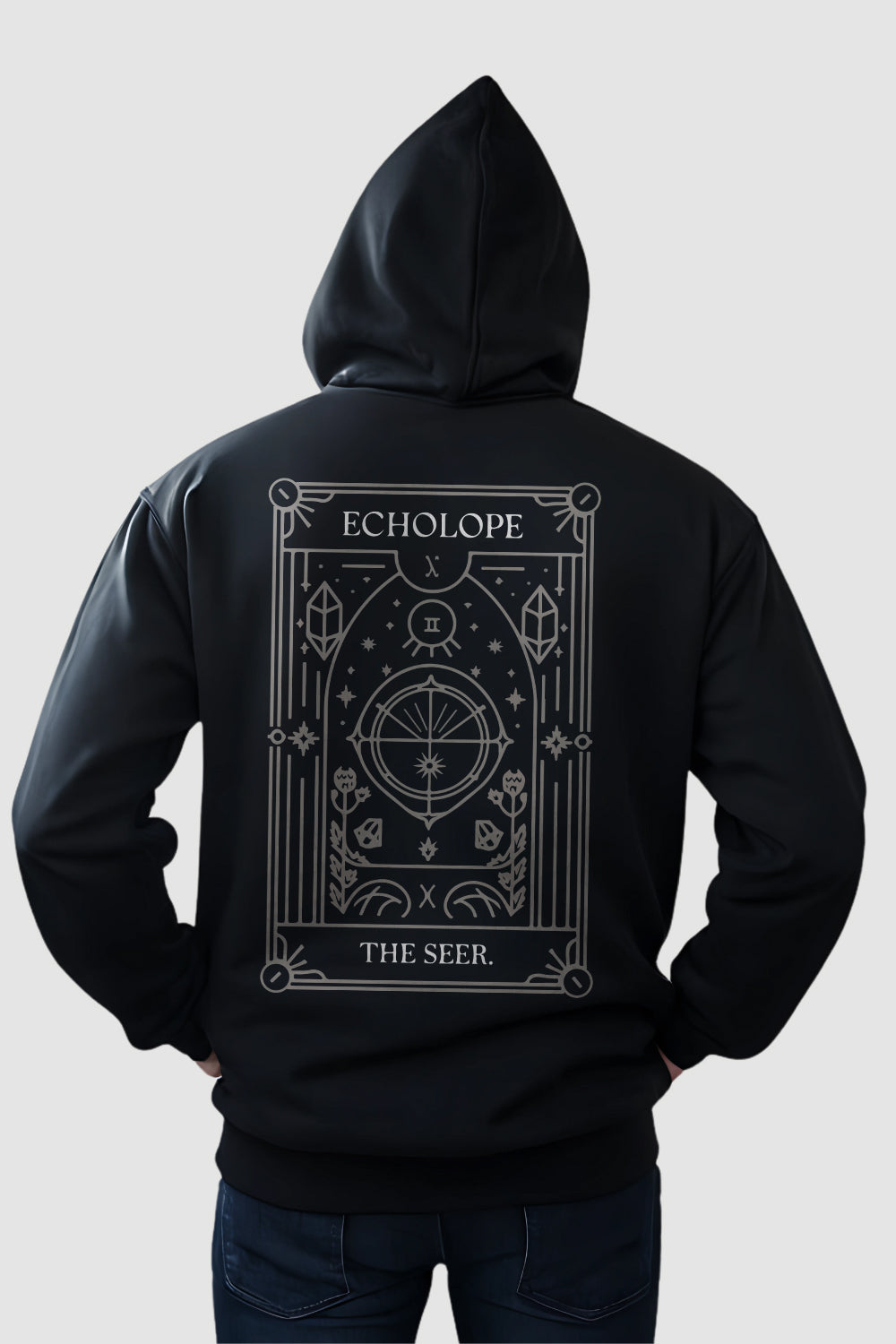 Premium Oversize Printed Hoodie Black For Men