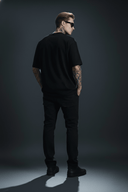 Black Solid Oversized T-Shirts - Echolope