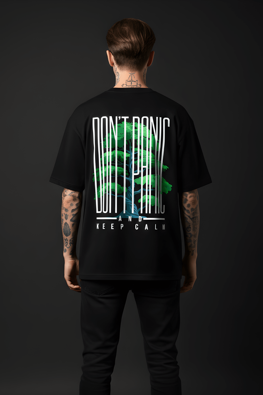 Don’t Panic" Oversized Graphic T-Shirt - Echolope