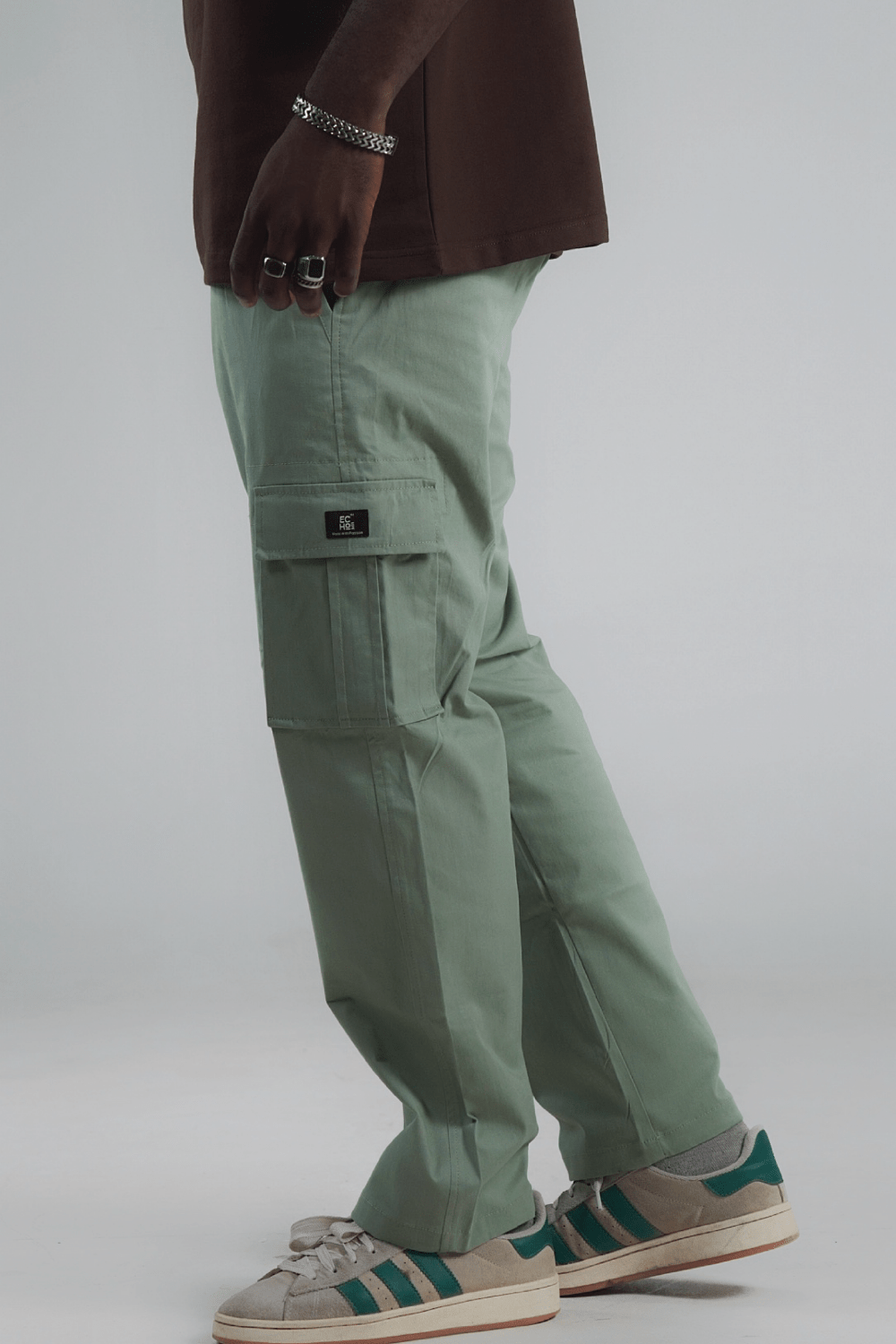ECHOLOPE Men Cargo | Teal (Ocean Green) Cotton Cargo Pants | Stylish & Durable Cargos - Echolope