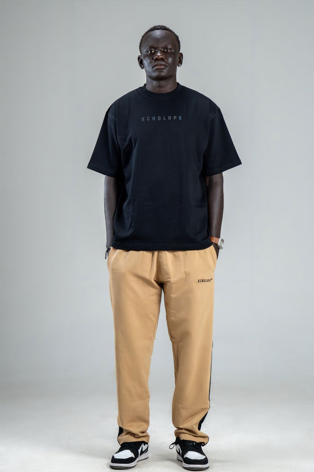 Echolope Men's Beige Joggers – Comfortable Cotton Jogger Pants for Gym & Casual Wear - Echolope