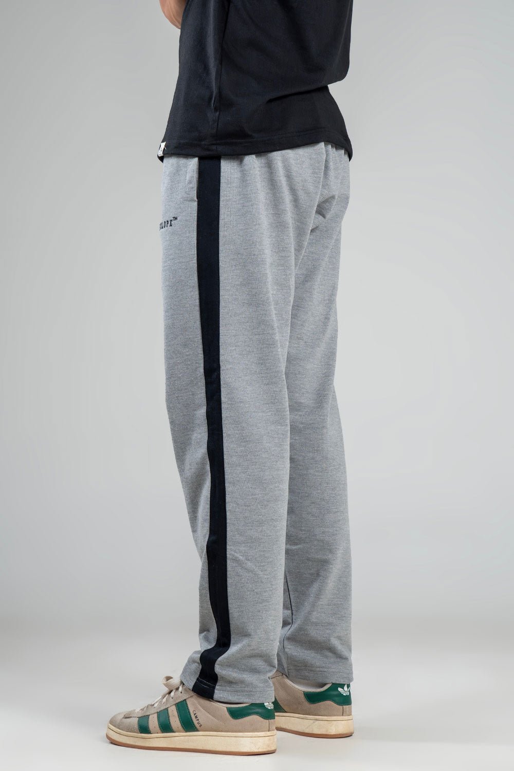 Melange Grey Cotton Jogger Pants Secondary image