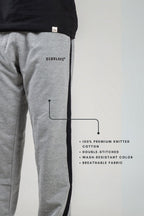 Echolope Men's Melange Grey Joggers – Comfortable Cotton Jogger Pants for Gym & Casual Wear - Echolope