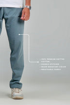 Echolope Men's Teal Joggers – Comfortable Cotton Jogger Pants for Gym & Casual Wear - Echolope