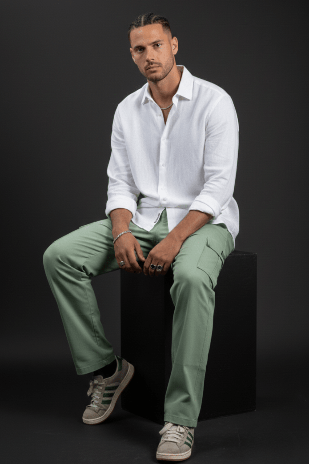 Men’s Teal (Ocean Green) Cargo Pants Secondary image