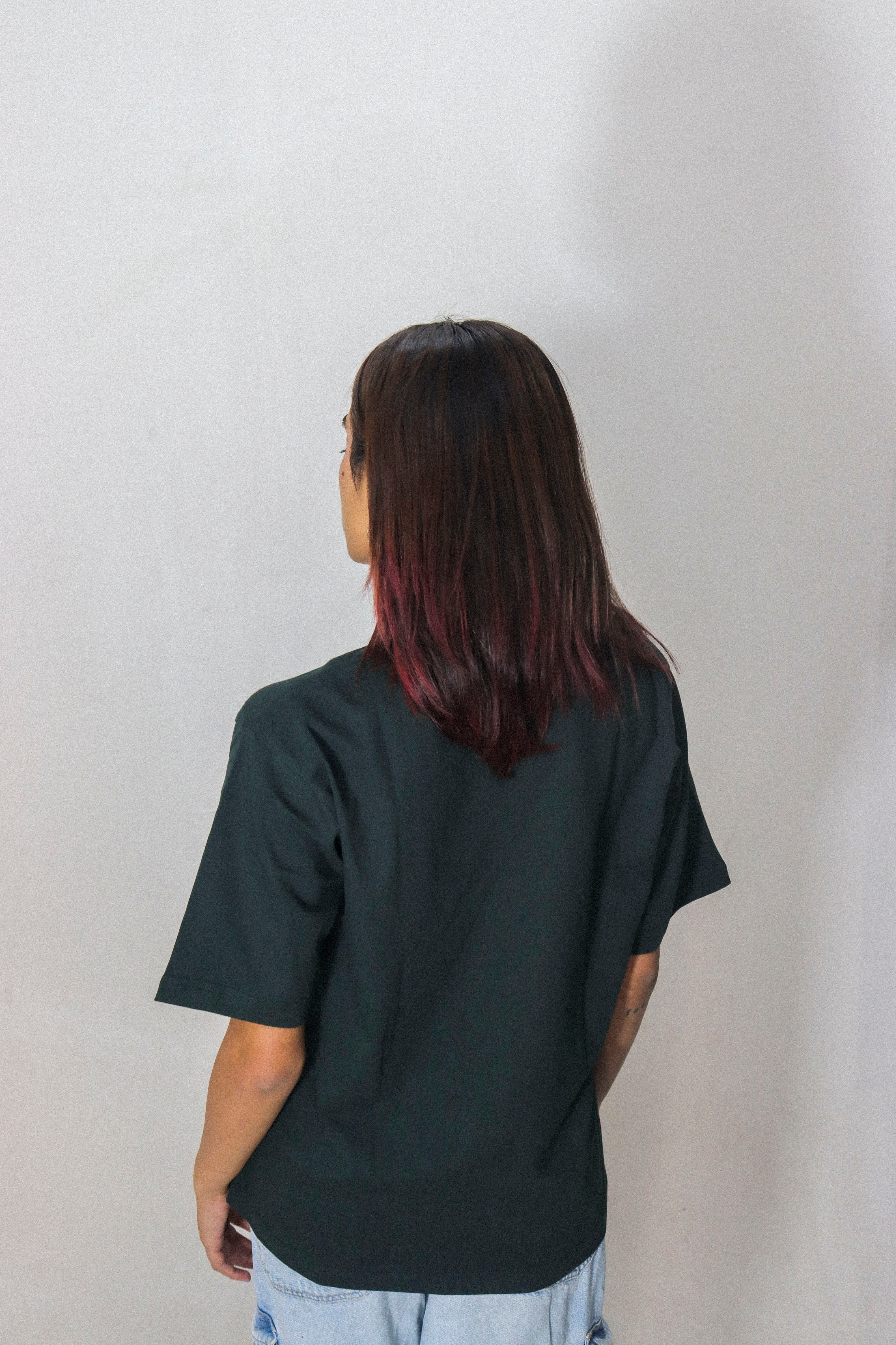 Women Oversized Solid Teal  T-Shirt | Minimalist Casual Wear