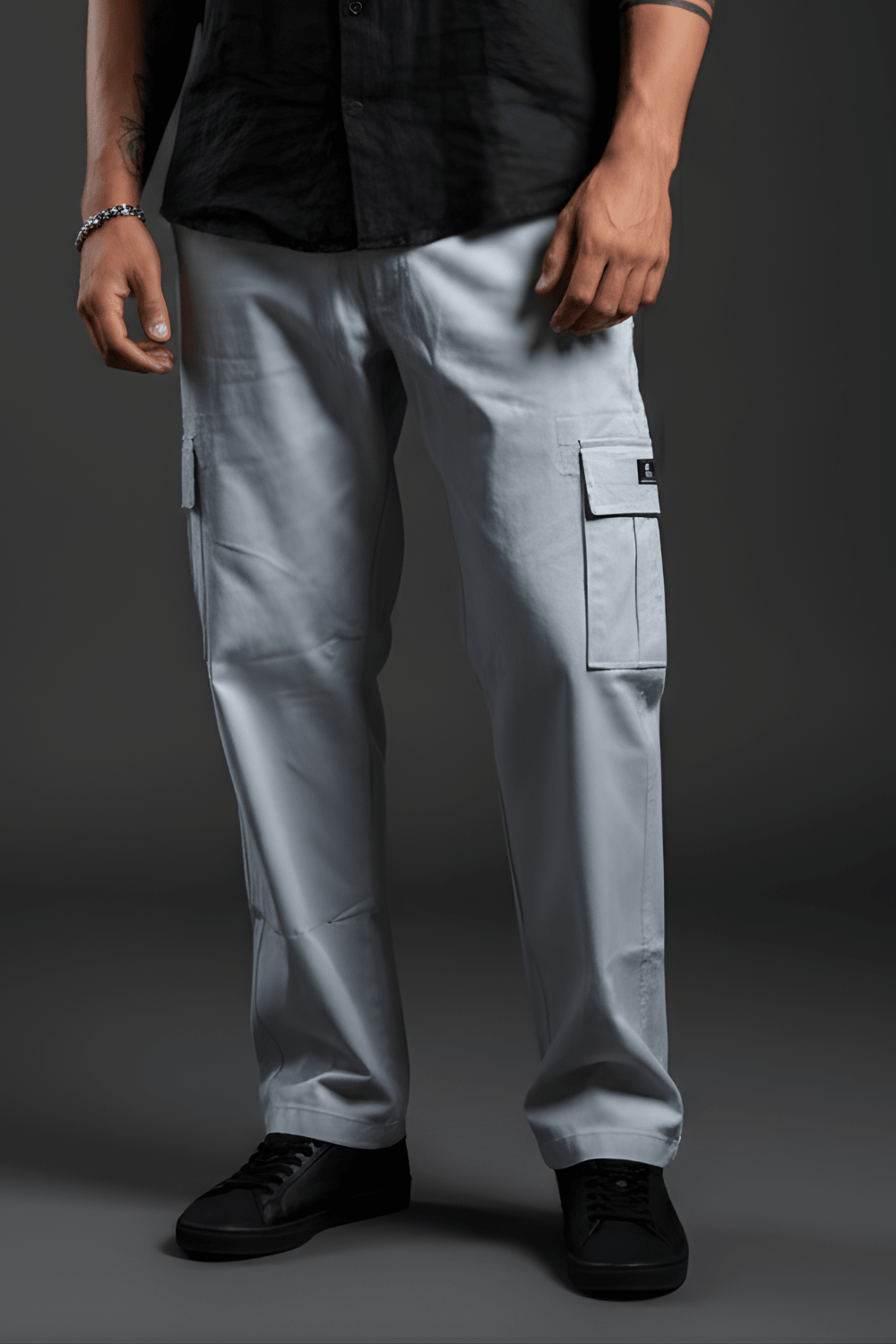 Grey Cargo For Men's - Echolope