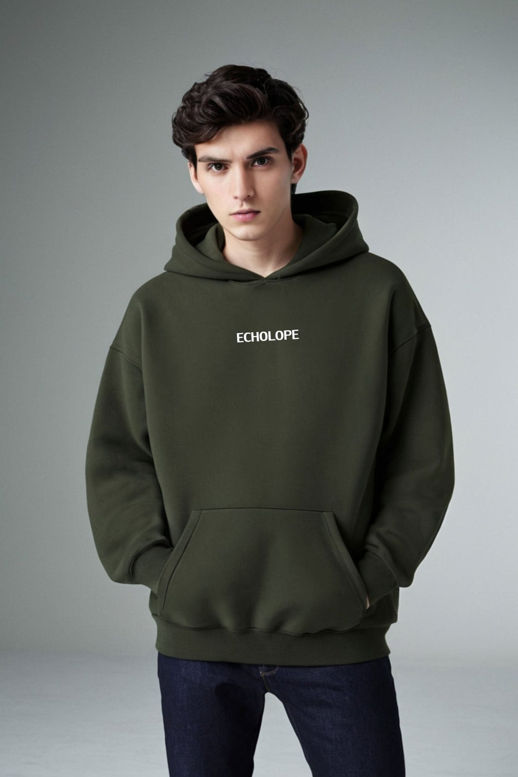 Karycoded x Echolope | Men's Oversize Premium Fleece Hoodie – "Imagination Ignites Reality" - Echolope