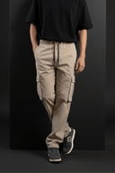 Men's Biege Cargo | Beige Cotton Stylish Cargo Pants | Comfortable & Durable Cargos - Echolope