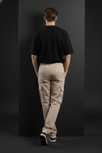 Men's Biege Cargo | Beige Cotton Stylish Cargo Pants | Comfortable & Durable Cargos - Echolope
