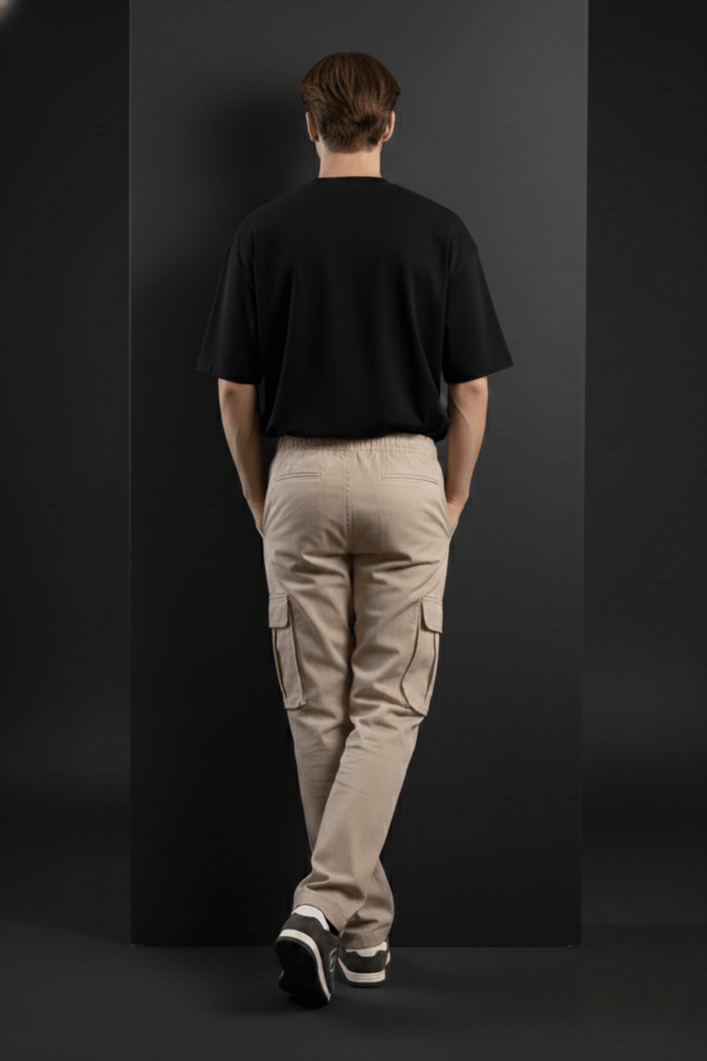 Men's Biege Cargo | Beige Cotton Stylish Cargo Pants | Comfortable & Durable Cargos - Echolope