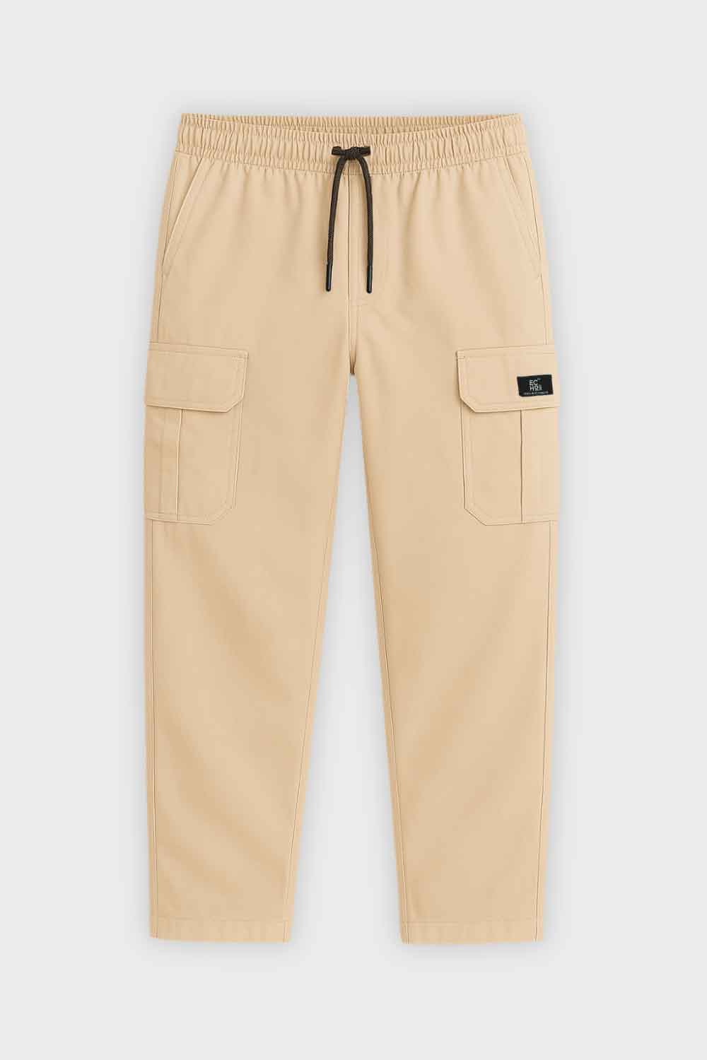 Men's Biege Cargo | Beige Cotton Stylish Cargo Pants | Comfortable & Durable Cargos - Echolope