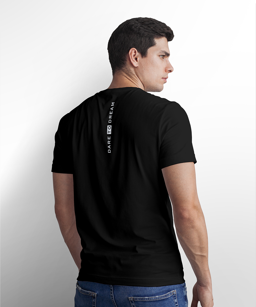 mens-black-graphic-basic-t-shirt-half-sleeve at echolope.com