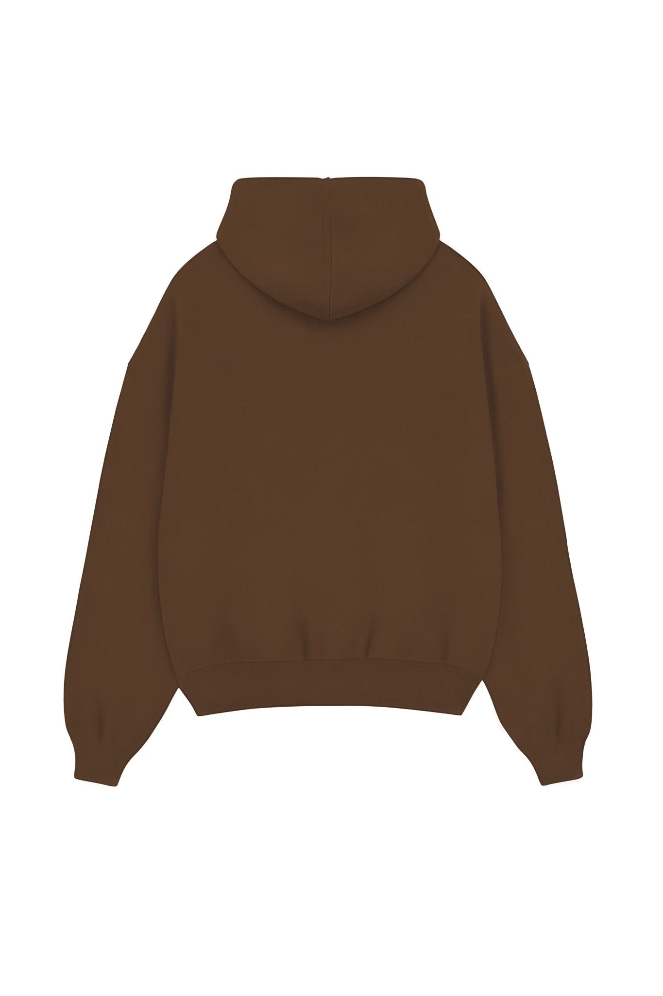Men's Premium Oversized Dark Brown Hoodie - Main Image
