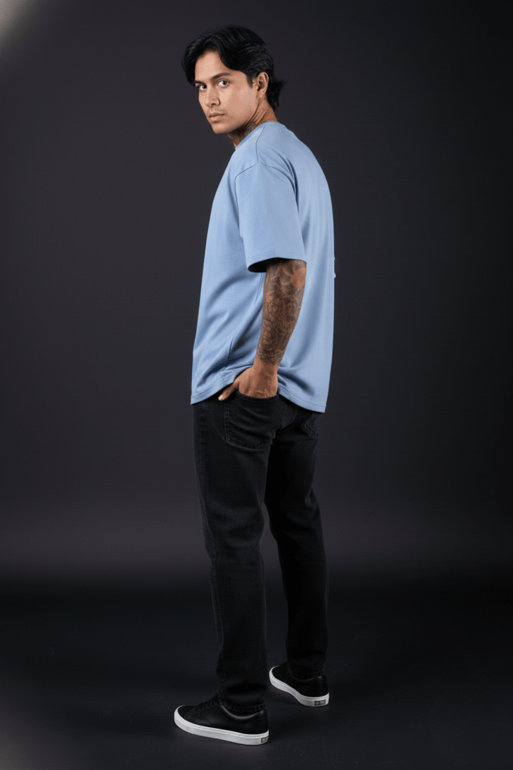 Ocean Blue Oversized T-Shirt - Echolope