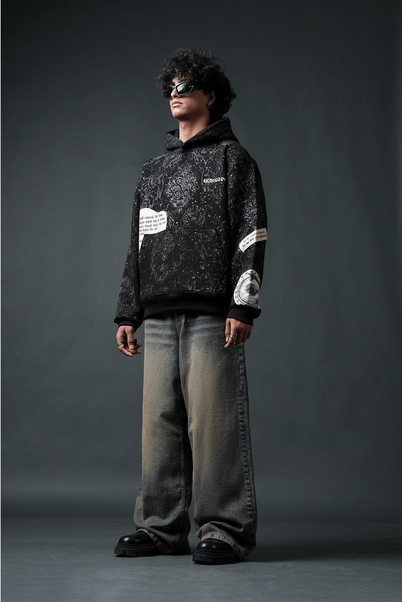 Oversize Dark Celestial Oversized Hoodie - Echolope