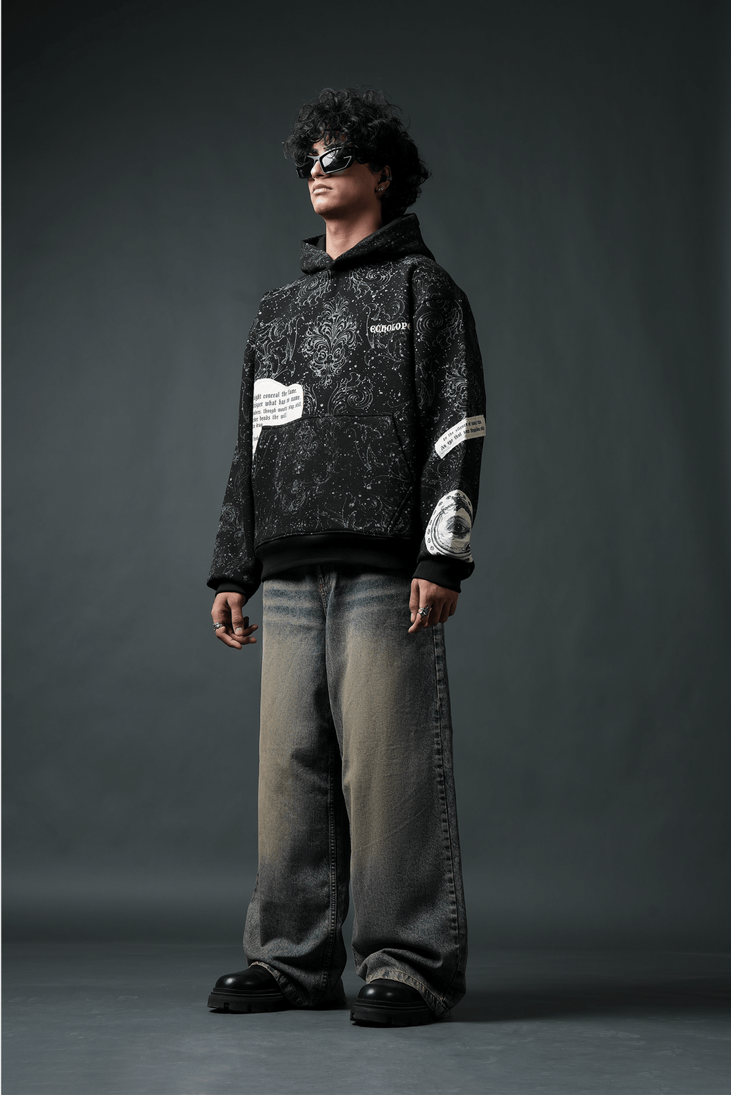 Oversize Dark Celestial Oversized Hoodie - Echolope
