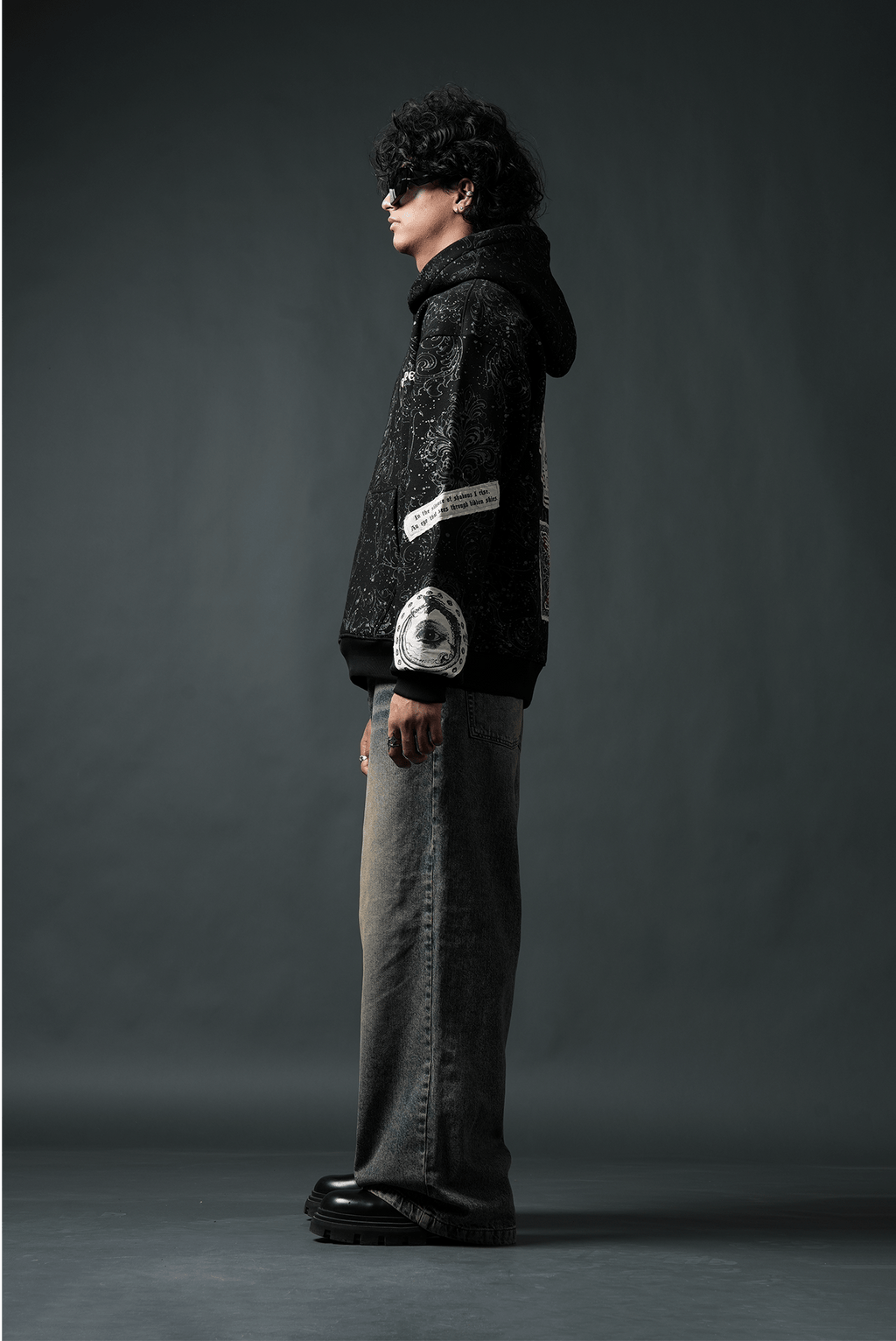 Oversize Dark Celestial Oversized Hoodie - Echolope