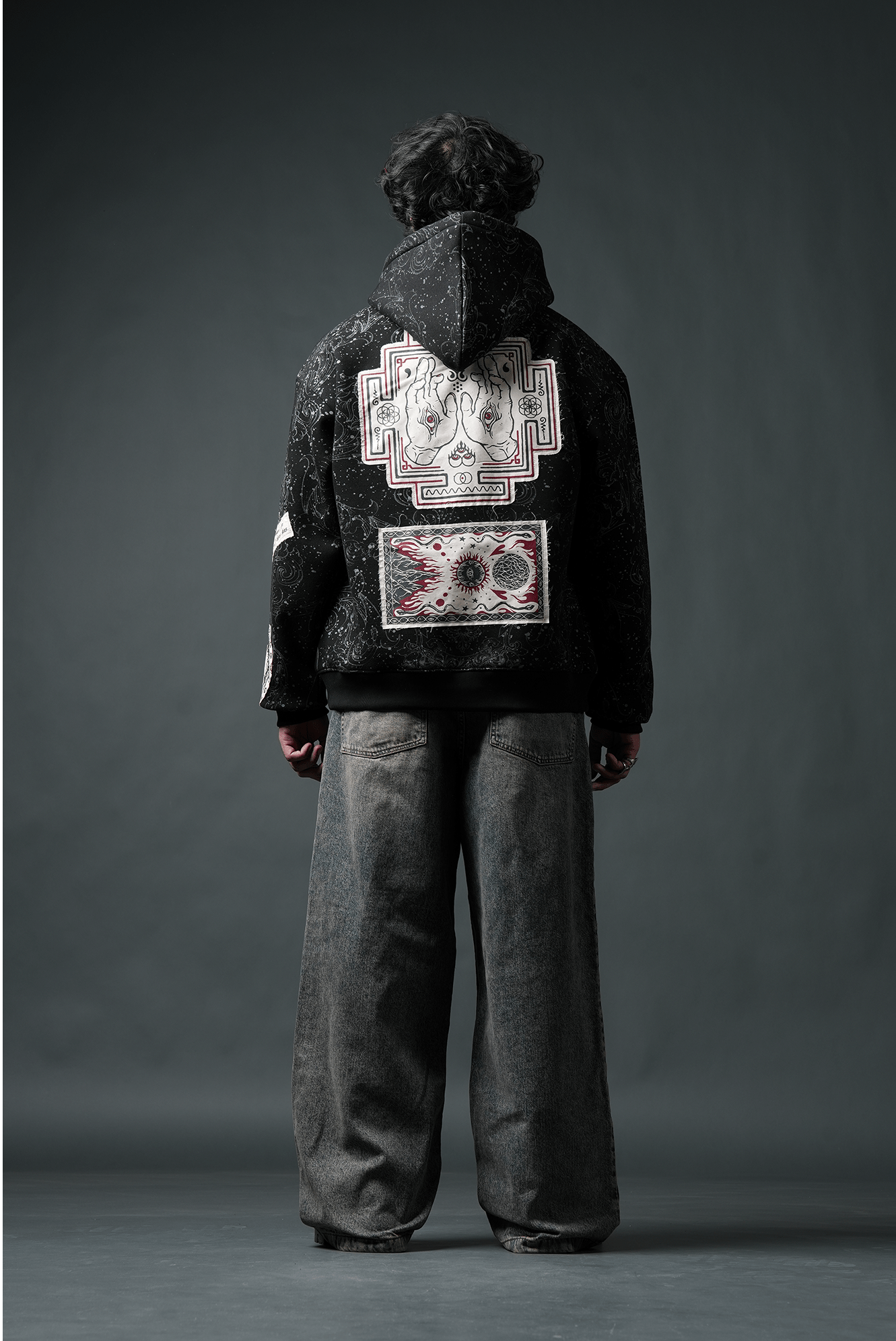 Oversize Dark Celestial Oversized Hoodie - Echolope